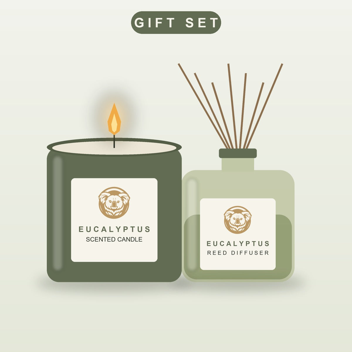 Candle & Diffuser Gift Set by The Euca Scents